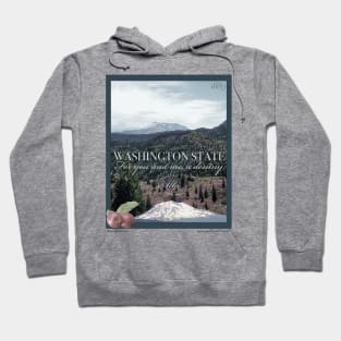 Washington State Poster Art Hoodie